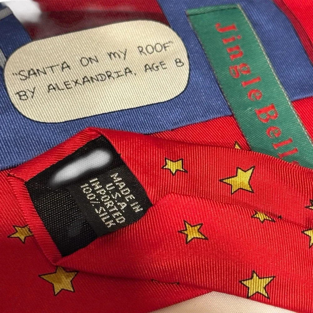 Save the children jingle bells 100% silk three men’s Christmas holiday ties